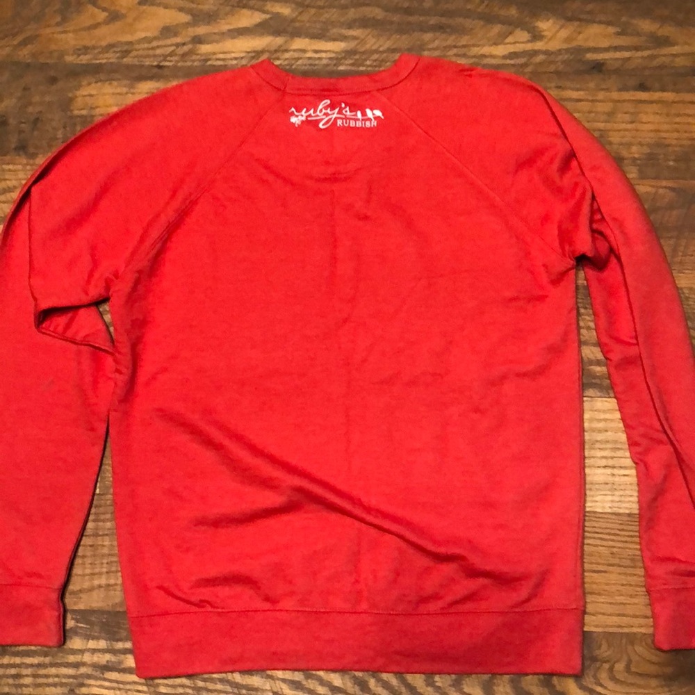 CHRISTMAS LIST COUNT ME IN light red sweater large - Picture 5 of 6